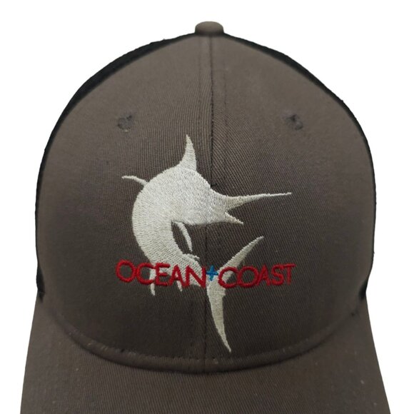 Ocean Coast Embroidered Marlin Mesh Snapback Cap Trucker Baseball Fishing Hat - Picture 7 of 13